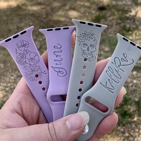 designer silicone apple watch bands